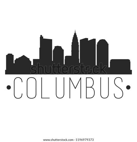 Columbus Ohio Skyline Silhouette City Design Stock Vector (Royalty Free ...