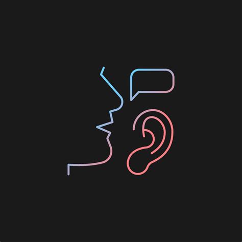 Active listening gradient vector icon for dark theme 3530293 Vector Art ...