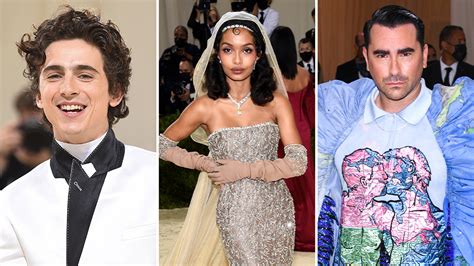 Met Gala 2021: Timothee Chalamet, Yara Shahidi, Dan Levy, And More Light Up The Beige Carpet ...