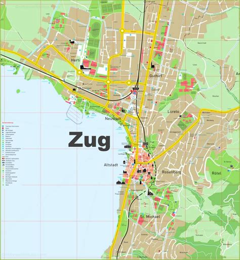 Zug Tourist Map