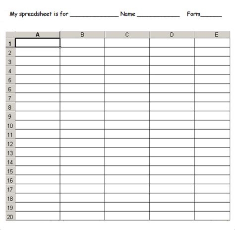 6 Best Images of Free Printable Blank Excel Spreadsheet - Printable ...