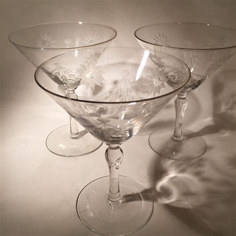 Vintage martini glasses Glass Etching, Martini, Barware, Glasses ...