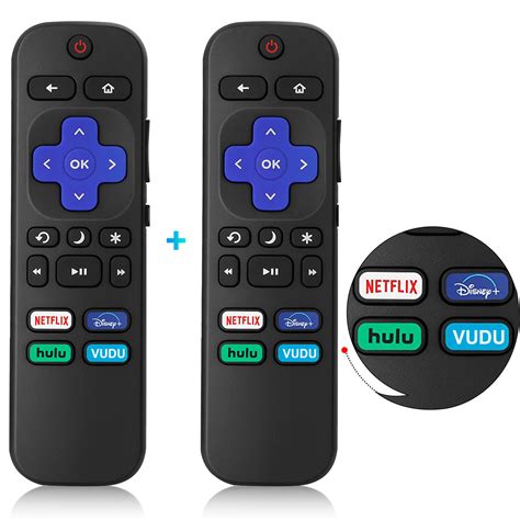 (Pack of 2) Universal TV Remote for Roku, Replacement for Hisense /TCL ...