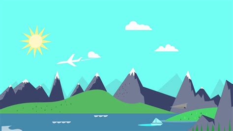 Flat Design Mountains in C4D/AAE - YouTube