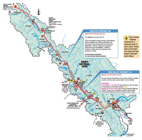 √ Banff National Park Tourist Map