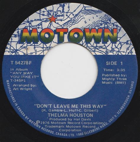 Thelma Houston – Don't Leave Me This Way (1976, Vinyl) - Discogs