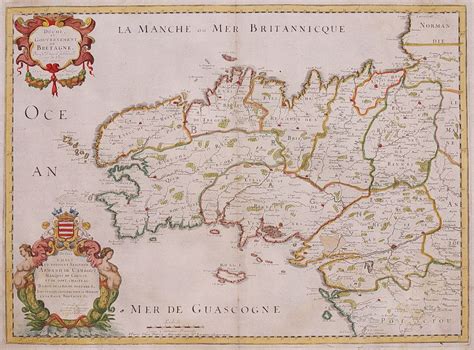 SANSON SUPERB MAP OF BRITTANY || Michael Jennings Antique Maps and ...