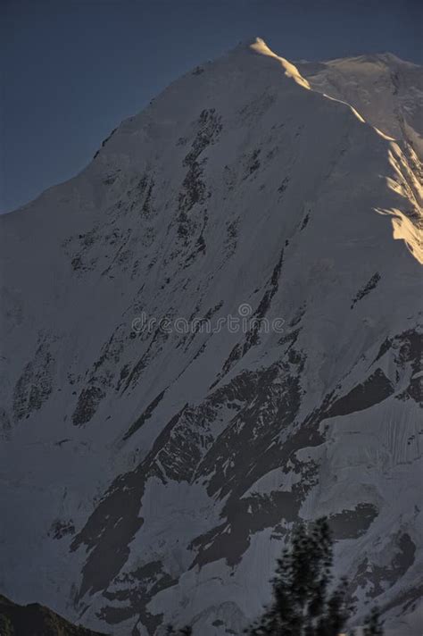 Rakaposhi Peak 7788m from Hunza Valley, Gilgit Northern Pakistan. Passu ...