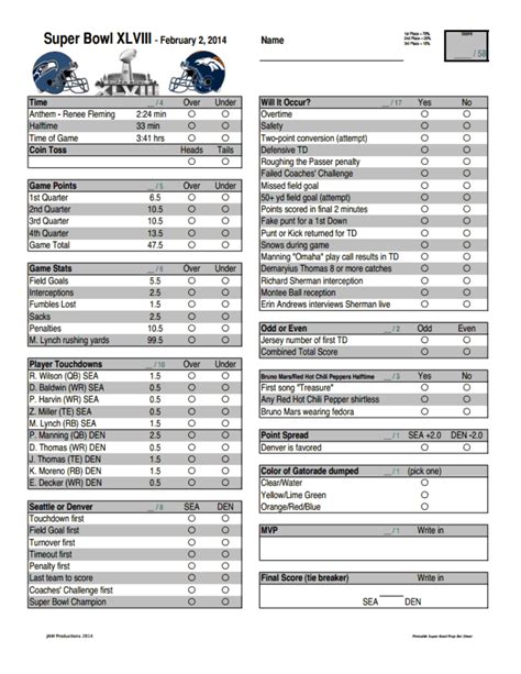 Nba Betting Spreadsheet in Print Out This Handy Prop Bet Sheet For Your ...