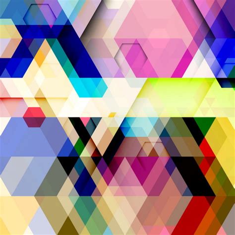 Multicolor geometric shapes backgrounds vectors 02 free download