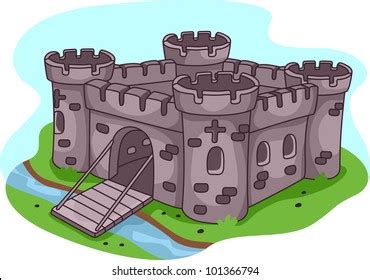 Castle With Moat Clipart Fish