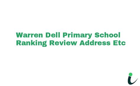 Warren Dell Primary School - Ranking, Review, Address, etc - InstitutionInfo