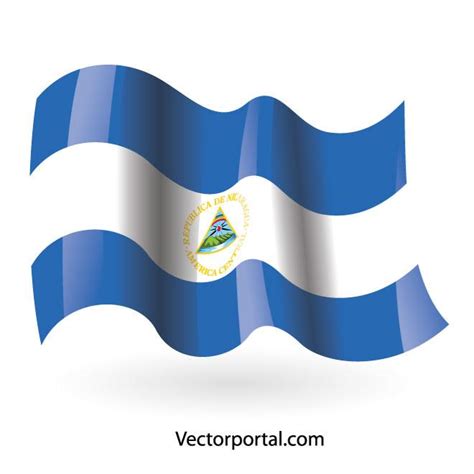 Nicaragua flag Royalty Free Stock Vector Clip Art