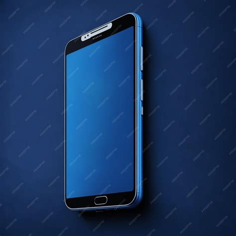 Premium AI Image | A smartphone with blue screen to use as mockup