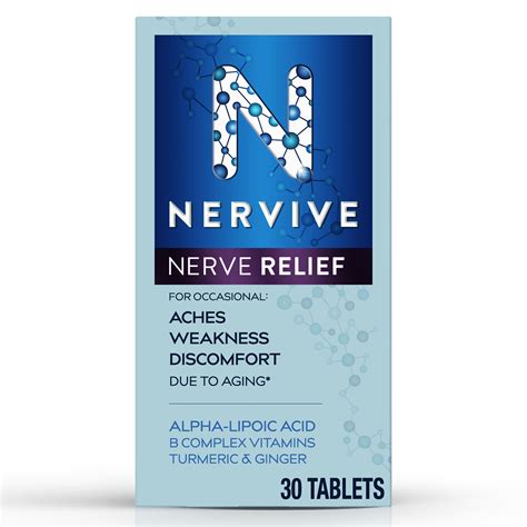 Nervive Nerve Relief, Alpha Lipoic Acid, Vitamin B12, B6, B1, 30 Tablets - Walmart.com