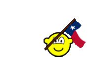 Texas flag waving emoticon U.S. state animated : Emoticons @ emofaces.com