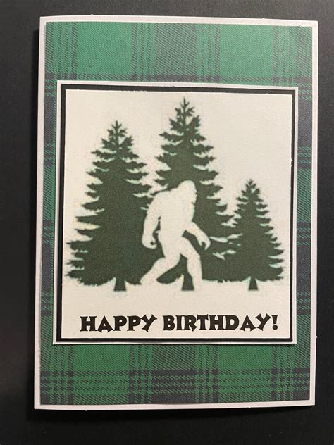 Handmade Bigfoot Birthday Card | Etsy