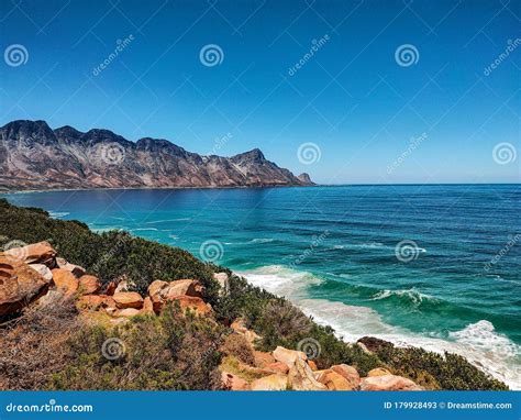 Cape Town ocean view stock image. Image of horizon, cove - 179928493
