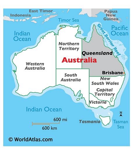 Large Detailed Map Of Queensland