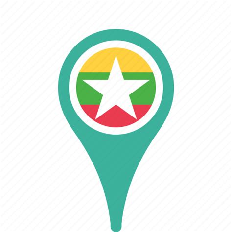 Country, county, flag, map, myanmar, national, pin icon - Download on Iconfinder