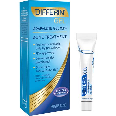 Differin Adapalene Gel 0.1% Acne Treatment 0.5 Oz. | Skin Care | Beauty & Health | Shop The Exchange
