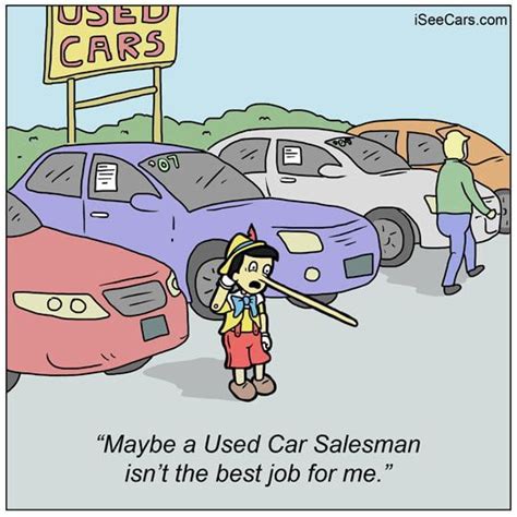 Pinocchio salseman | Car salesman, Best funny pictures, Used cars