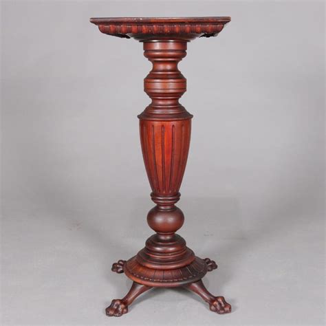 Antique R.J. Horner School Carved Mahogany Sculpture Display Pedestal ...