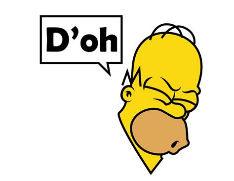 Homer Simpson d'oh Face Cutting File for Silhouette Cameo, .svg and .png, Craft Designe, Digital ...