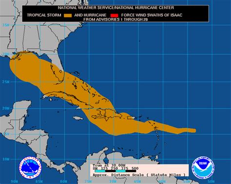 Hurricane Isaac’s Path | Track & Forecast Cone