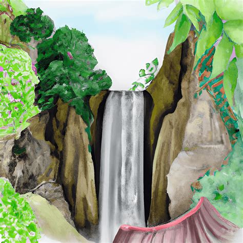 Tranquil Waterfall · Creative Fabrica