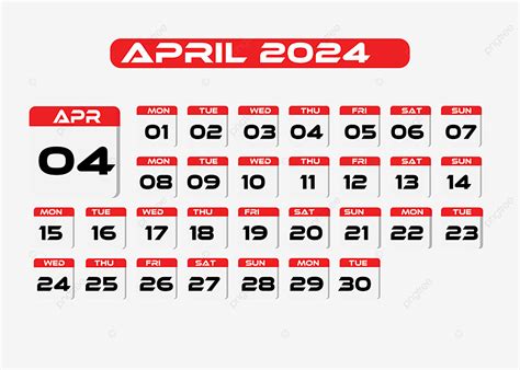 April 2024 Calendar Desktop Wallpaper - Seka Wandie