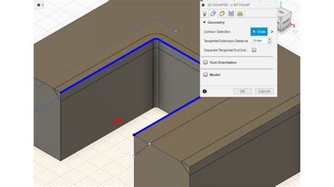 Solved: how to chamfer edge using centre of tool rather than end - Autodesk Community