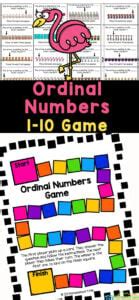 FREE Printable Ordinal Numbers Kindergarten Math Games 1-10