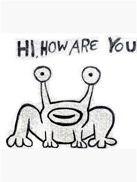 "Daniel Johnston Hi How Are You Austin TX" Framed Art Print for Sale by ...