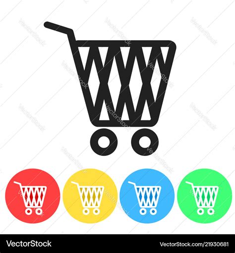 Set of online shopping icon button design Vector Image