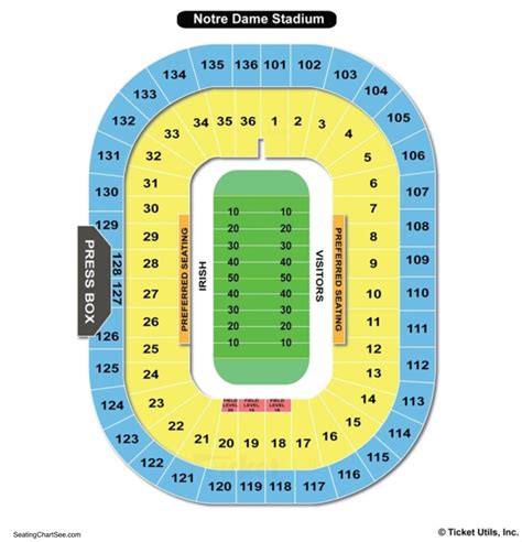 Notre Dame Football Stadium Seating Chart - Stadium Seating Chart