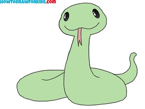 how to draw a snake for kindergarten | Snake drawing, Cute drawings ...