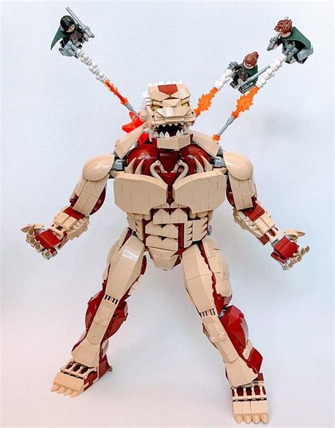 Lego Armored Titan (Thunder Spear Attack) | Lego creative, Lego sculptures, Lego creations