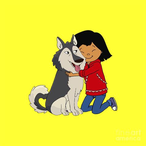 Molly Mabray and Suki Hug Molly of the Denali Drawing by Maryadi Gunawan