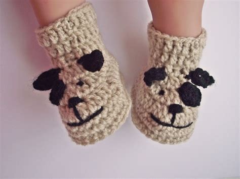 Baby animal booties crochet baby animal booties baby | Etsy