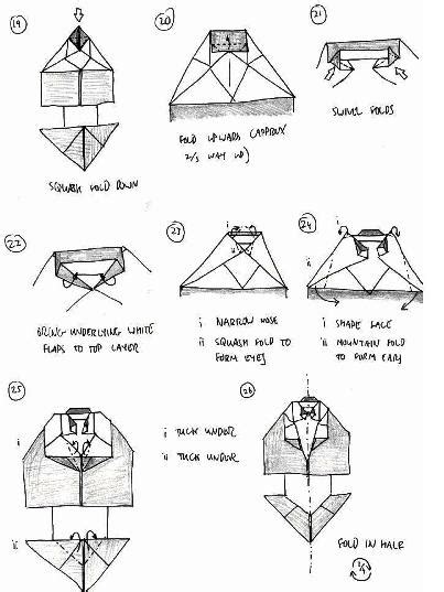 Origami Instructions panda 3D ~ make easy origami instructions kids