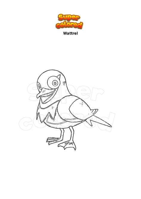 Wattrel Coloring Pages - Free Pokemon Coloring Pages Printables