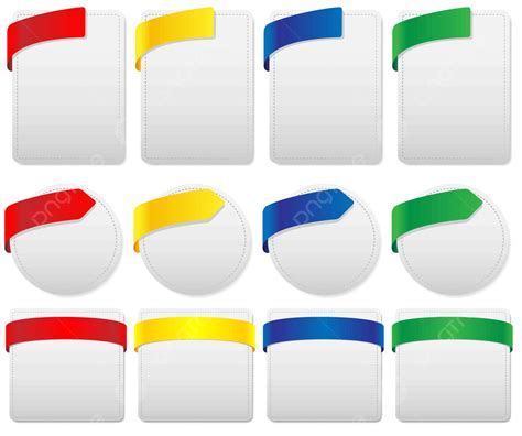 Set Of Labels Template Blank Yellow Vector, Template, Blank, Yellow PNG and Vector with ...