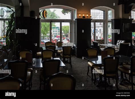 Dining room, Clarendon Hotel, Quebec City, Quebec, Canada Stock Photo ...