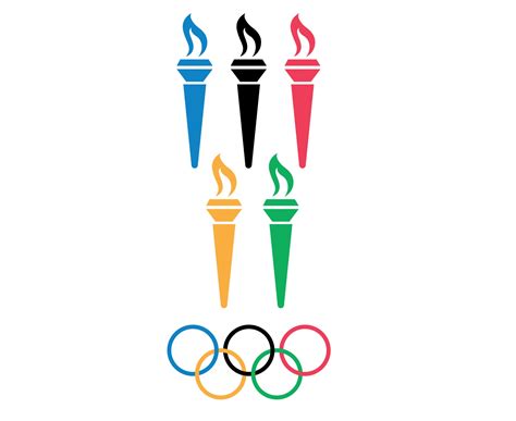 Torch Olympic with official symbol Olympic games Tokyo 2020 japan abstract vector design ...