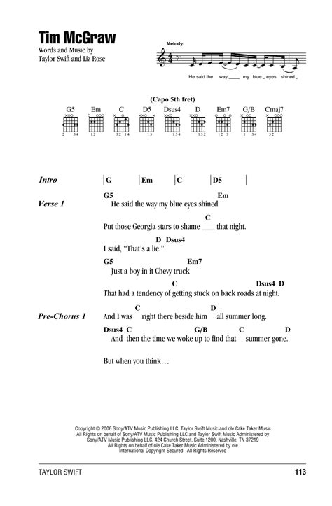 Taylor Swift Chords - dietamed.info