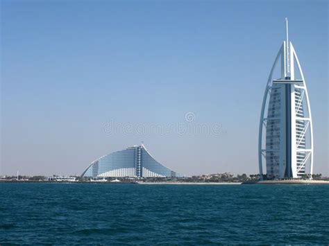 View of the Luxury Hotel Burj Al Arab and Jumeirah Beach Hotel ...