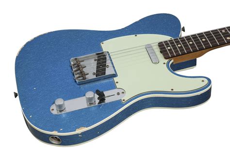 Fender Custom Shop 1960 Telecaster Custom Relic Aged Blue Sparkle | Rainbow Guitars