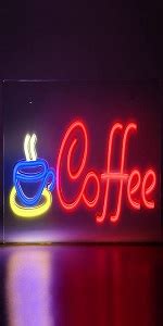 FITNATE Coffee bar Neon Signs Led Neon Sign Light Big Night Light for Room Decor Light Bar Pub ...