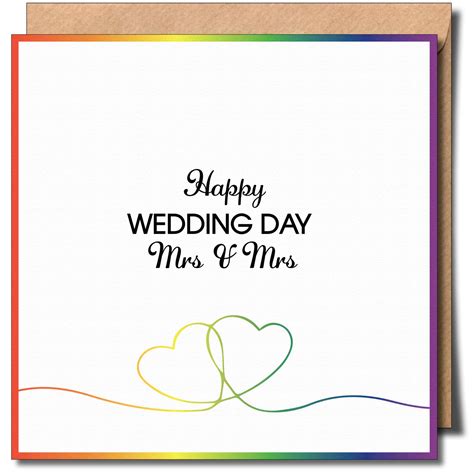 Happy Wedding day Lesbian Mrs and Mrs Greeting card